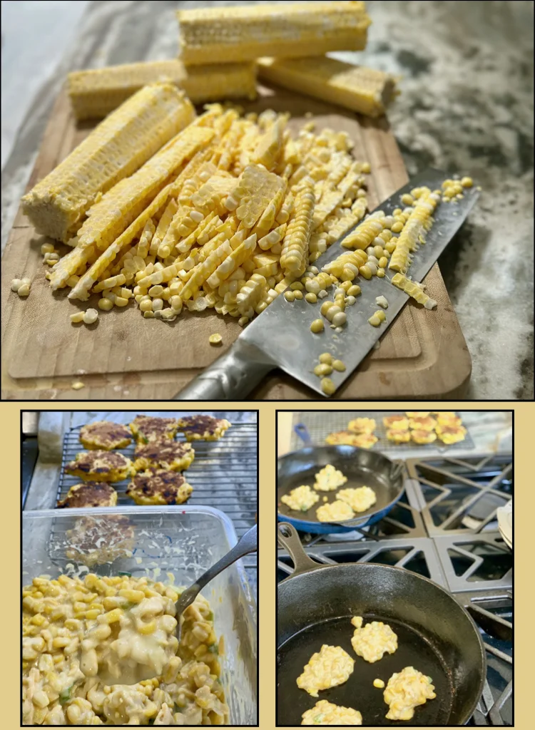Steps for Making Thyme Corn Fritters