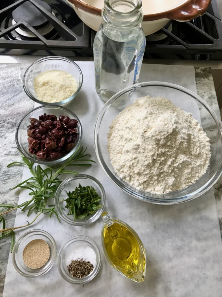 Rosemary Olive Bread Ingredients