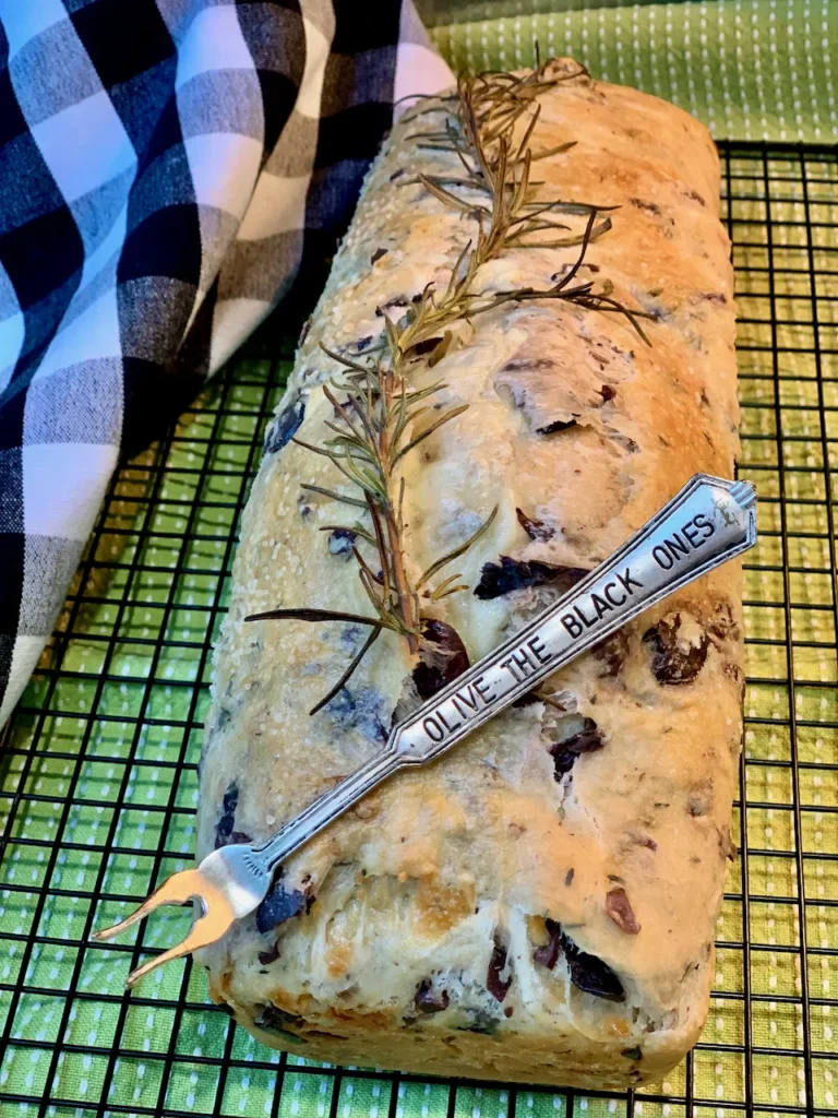 Rustic Artisan Bread with Black Olives